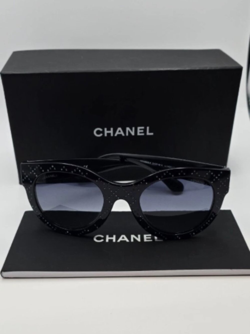 Chanel Butterfly Sunglasses Blue Rhinestone Womens Sunglasses 5420-B-A - Picture 2 of 13
